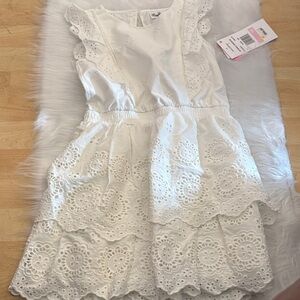 Rare Editions White Eyelet Dress